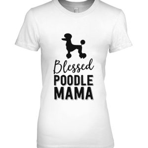 Floral Dog Mom Shirts For Women Blessed Poodle Mama