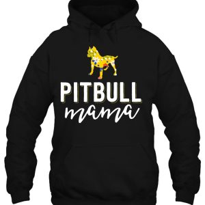 Floral Dog Mom Shirts For Women Owner Gift Pitbull Mama 3