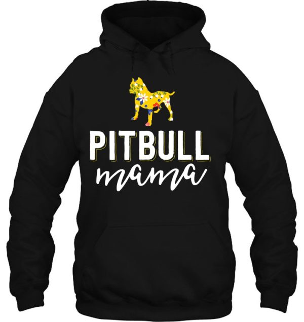 Floral Dog Mom Shirts For Women Owner Gift Pitbull Mama