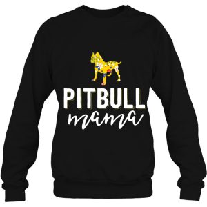 Floral Dog Mom Shirts For Women Owner Gift Pitbull Mama 4