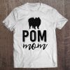 Floral Dog Mom Shirts For Women Pomeranian Pom Mama