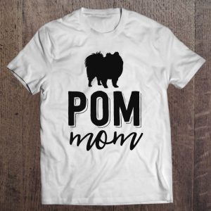 Floral Dog Mom Shirts For Women Pomeranian Pom Mama
