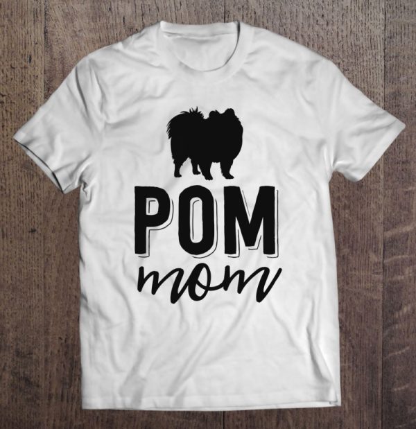 Floral Dog Mom Shirts For Women Pomeranian Pom Mama