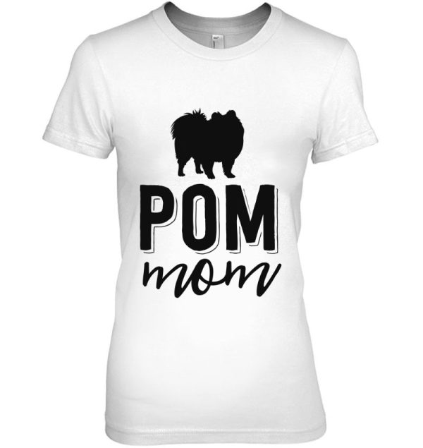 Floral Dog Mom Shirts For Women Pomeranian Pom Mama