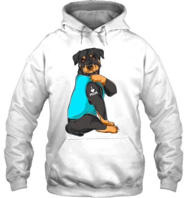 Funny Dog Mom Rottweiler I Love Mom Tattoo Gifts Womens