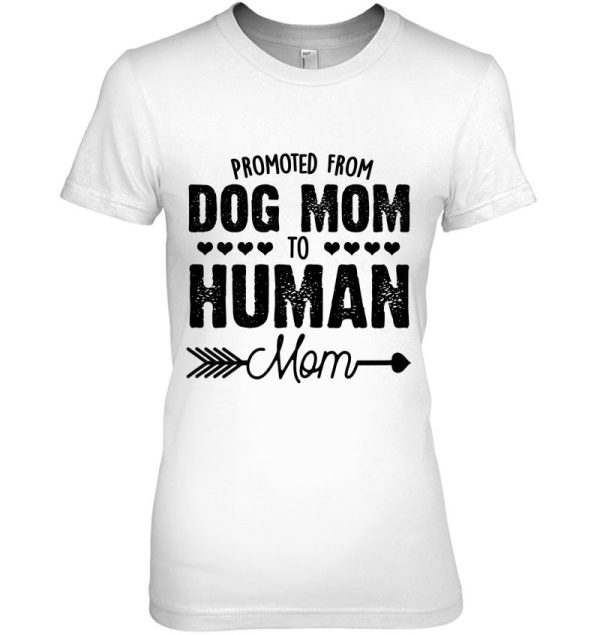 Funny Dog Mom Shirts Promoted From Dog Mom To Human Mom 2023 Retro