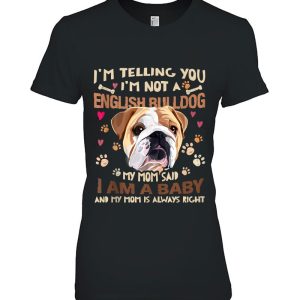 Funny English Bulldog Baby Tee Dog Mom Mother Dogs Lover