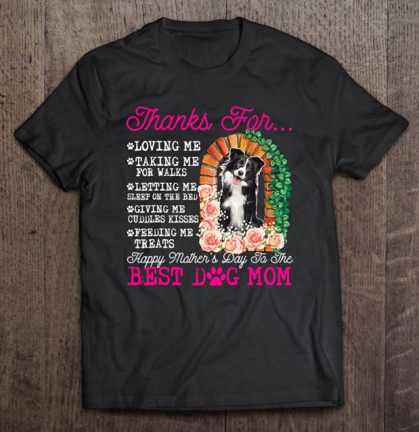 Funny Happy Mother’s Day Best Dog Mom Cute Border Collie Dog