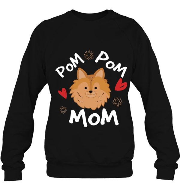 Funny Pomeranian Pom Pom Mom Funny Dog Owner Pullover