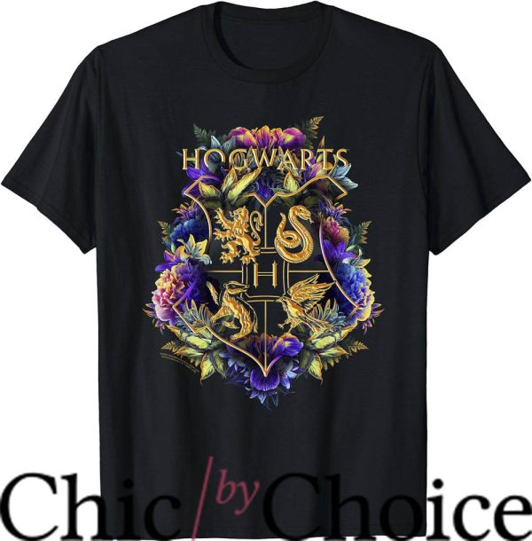 Harry Potter Bachelorette T-Shirt Colored Floral Crest Movie