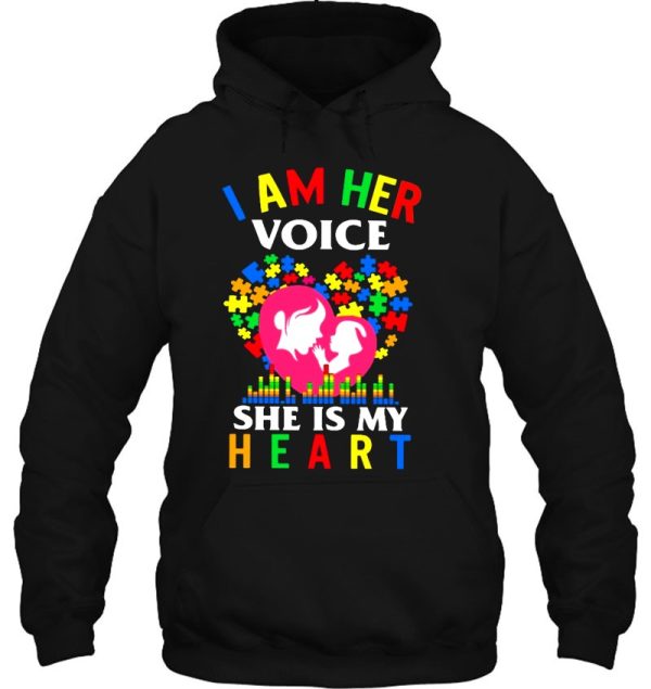 I Am Her Voice She Is My Heart Autism Awareness Autism Mom