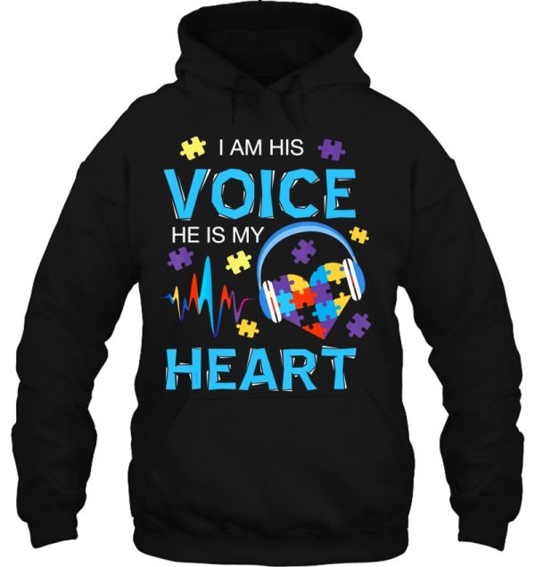 I Am His Voice He Is My Heart Autism Mom Gift