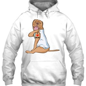 I Love Mom Tattoo Dogue De Bordeaux Mom Dog Lover Women 3