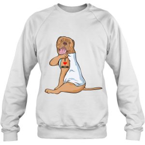 I Love Mom Tattoo Dogue De Bordeaux Mom Dog Lover Women 4