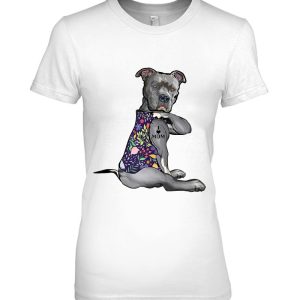 I Love Mom Tattoo Pitbull Dog Lover Women Mother’s Day Gift