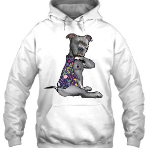 I Love Mom Tattoo Pitbull Dog Lover Women Mothers Day Gift 3