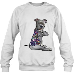 I Love Mom Tattoo Pitbull Dog Lover Women Mothers Day Gift 4