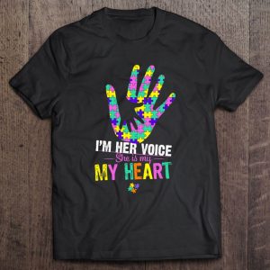 Im Her Voice She Is My Heart Autism Mom Pink Autism Girl 1