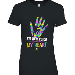 Im Her Voice She Is My Heart Autism Mom Pink Autism Girl 2