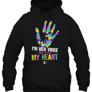 Im Her Voice She Is My Heart Autism Mom Pink Autism Girl 3
