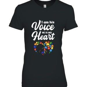 Im His Voice He Is My Heart Autism Mom Son Puzzle Piece Autism Awareness 2