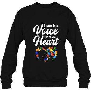 Im His Voice He Is My Heart Autism Mom Son Puzzle Piece Autism Awareness 4