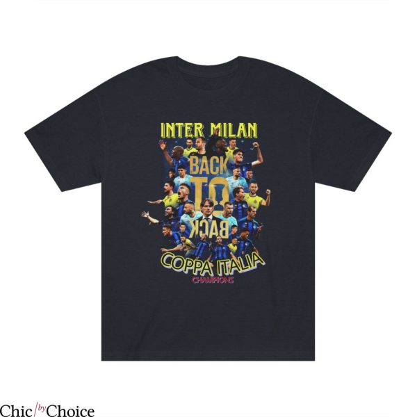 Inter Milan T-Shirt Mila Coppa Italia Champions Soccer