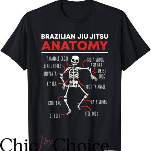 Jiu Jitsu Funny T-Shirt Brazilian Jiu Jitsu Anatomy Skeleton