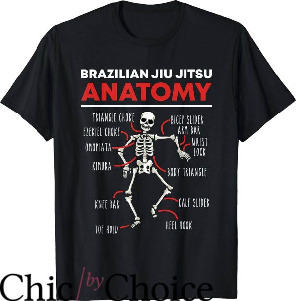 Jiu Jitsu Funny T-Shirt Brazilian Jiu Jitsu Anatomy Skeleton