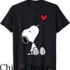Joe Cool T-Shirt Peanuts Heart Sitting Snoopy