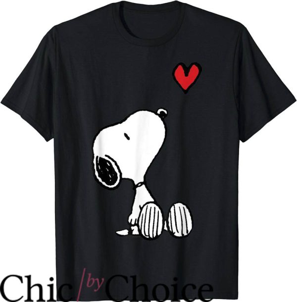 Joe Cool T-Shirt Peanuts Heart Sitting Snoopy