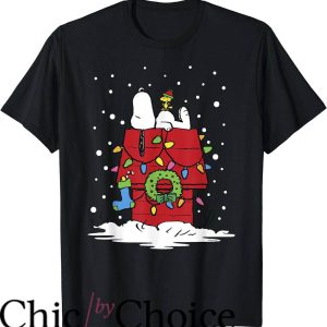 Joe Cool T-Shirt Peanuts Holiday Snoopy Woodstock Stocking