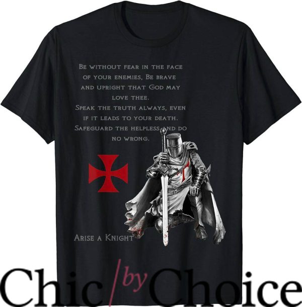 Knights Templar T-Shirt In Jesus Christ Christian Faith Tee