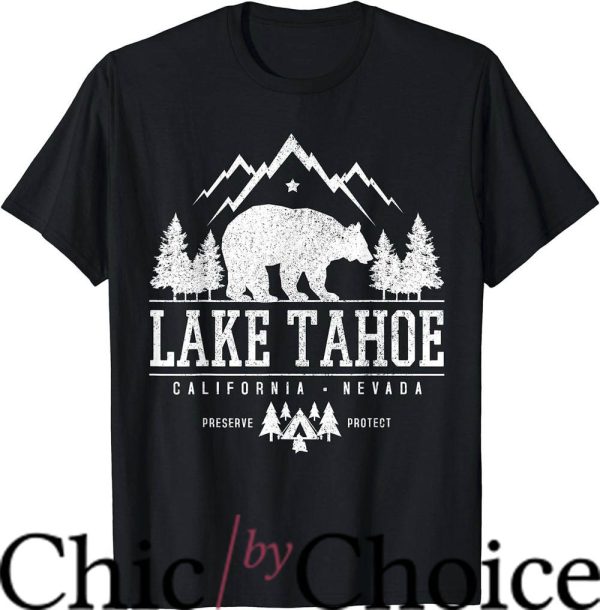 Lake Tahoe T-Shirt Bear Mountains Tee Trending