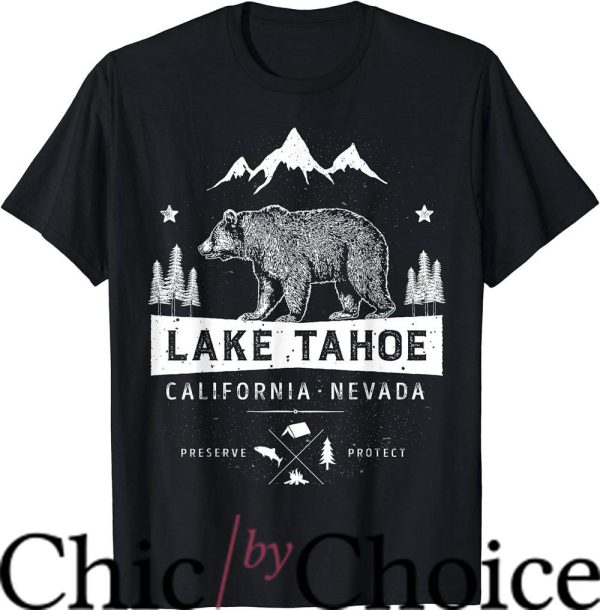 Lake Tahoe T-Shirt California Nevada Vintage Bear Trending