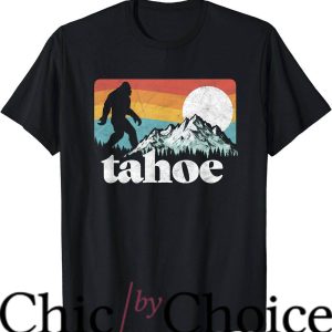 Lake Tahoe T-Shirt Retro Bigfoot Mountains T-Shirt Trending