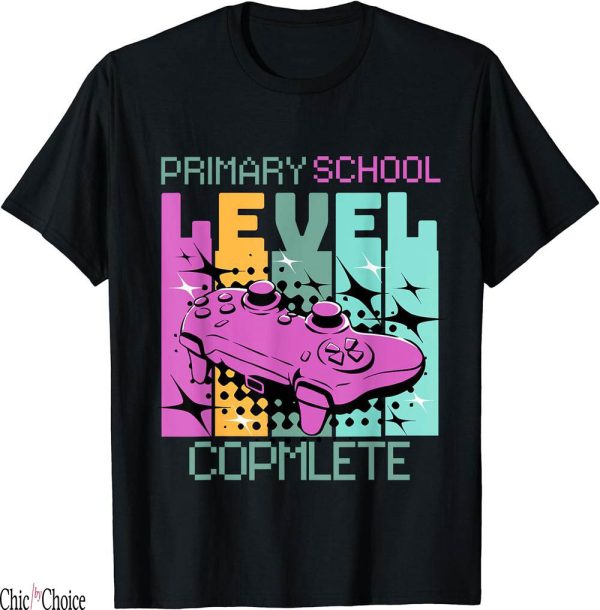 Leavers T-Shirt Class Of Year Video Gamer Level Complete