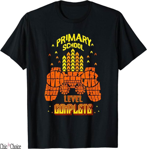 Leavers T-Shirt Primary School Year Gamer Level Complete
