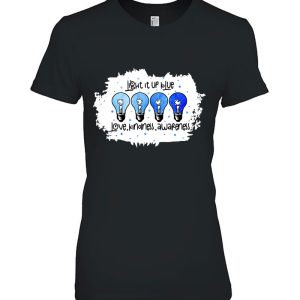 Light It Up Blue Autism Awareness Present Autism Mom Teacher 2