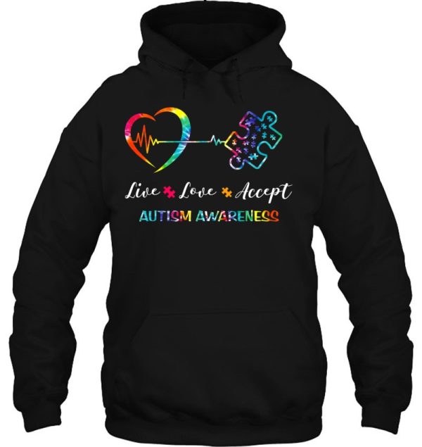 Live Love Accept Autism Awareness Tie Dye Autism Mom
