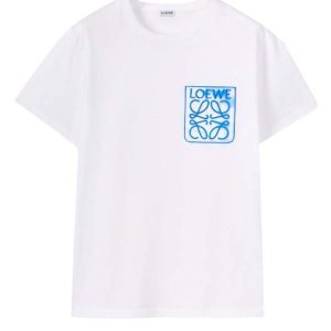 Loewe T Shirt Loewe Anagram Gift Logo Blue Tee Shirt