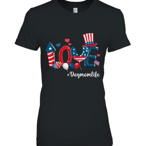 Love Dog Mom Life American Flag 4Th Of July Patriotic Hat