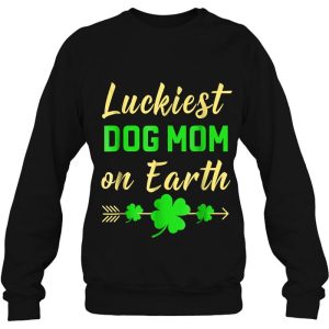 Luckiest Dog Mom On Earth Gift Four Leaf Clover Version 4