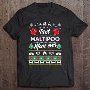 Maltipoo Mom Lovers Gift Ugly Christmas