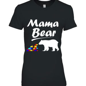 Mama Bear Autism Awareness Autism Mom With Two Cubs