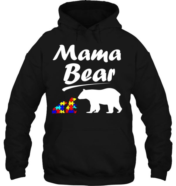 Mama Bear Autism Awareness Autism Mom With Two Cubs