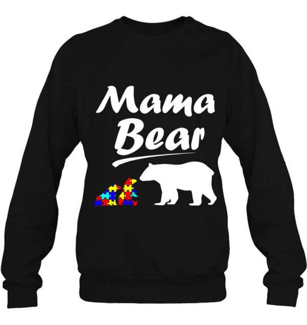 Mama Bear Autism Awareness Autism Mom With Two Cubs