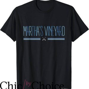 Martha’s Vineyard T-Shirt Oars Blue Lettering