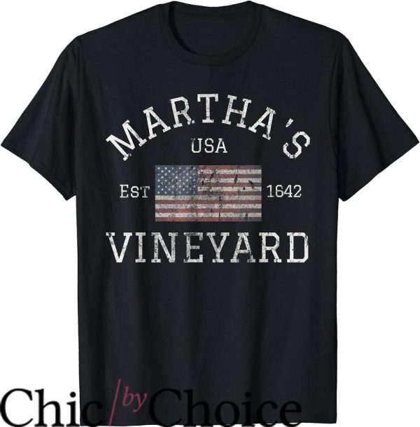 Martha’s Vineyard T-Shirt Usa Flag