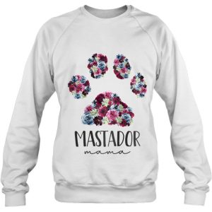Mastador Mama Floral Paw Dog Mom Raglan Baseball 4